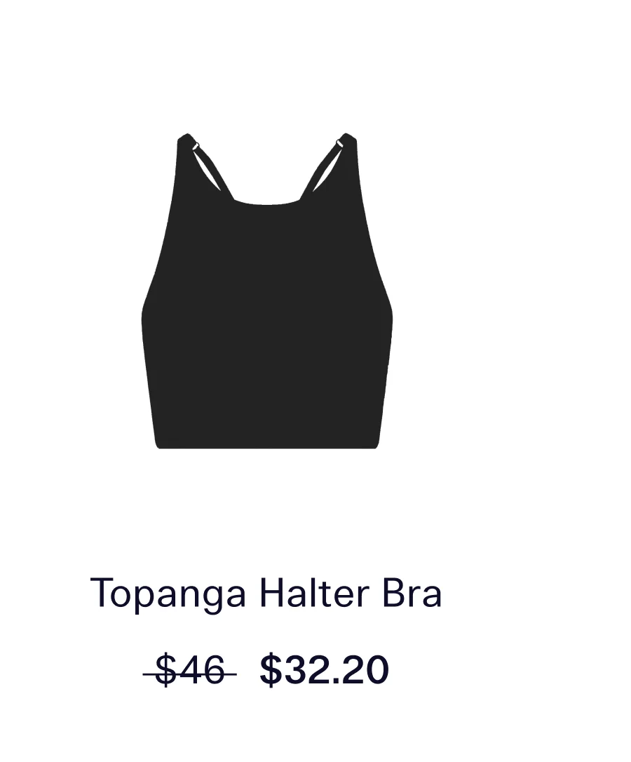 Topanga Halter Bra  |  Now $32.20