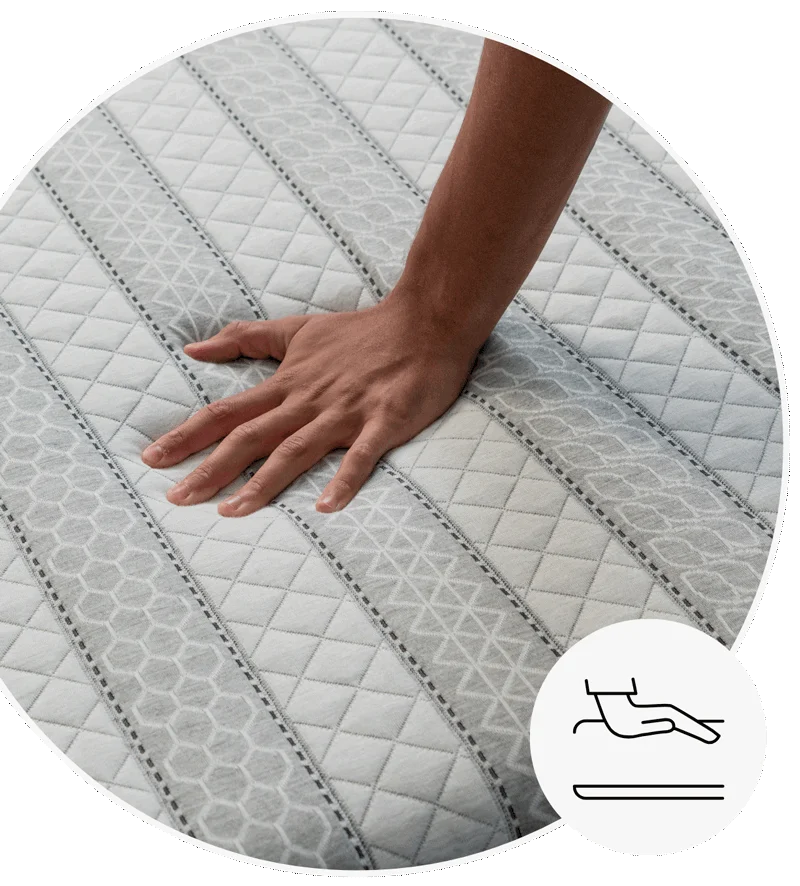Sapira Hybrid Image -- Icon of hand pressing on mattress