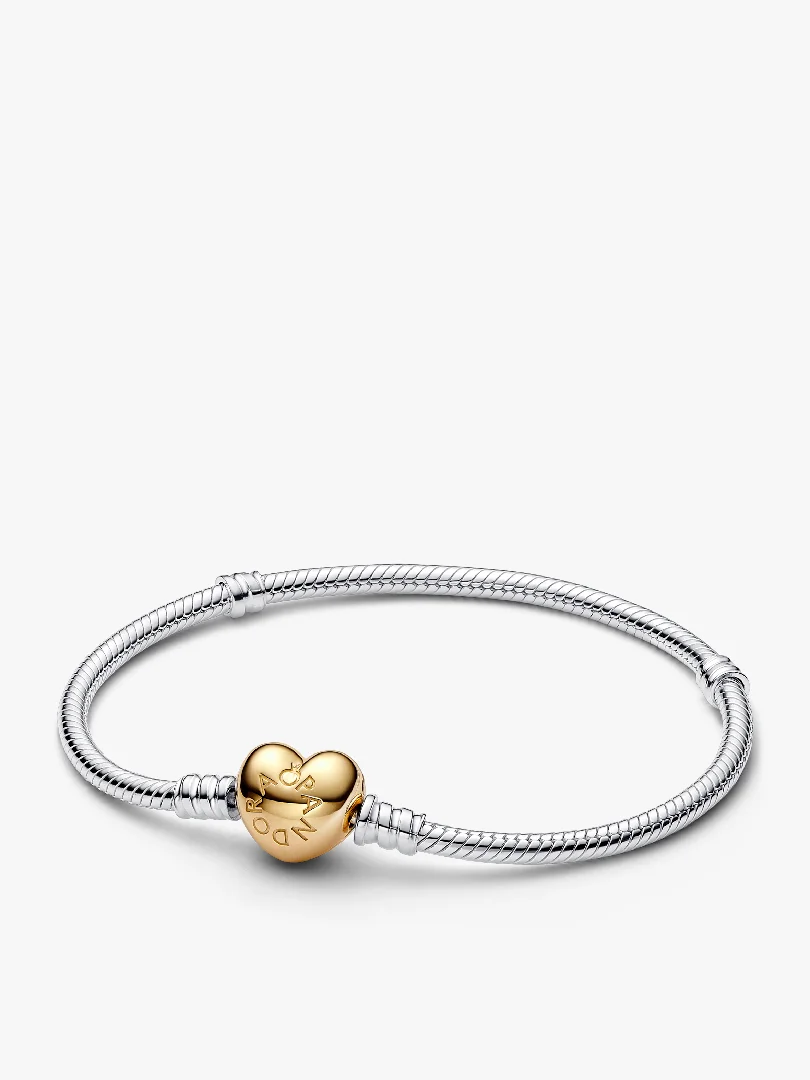 Heart Clasp Snake Chain Bracelet