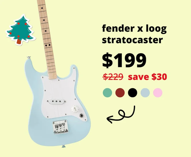 fender x loog stratocaster electric guitar