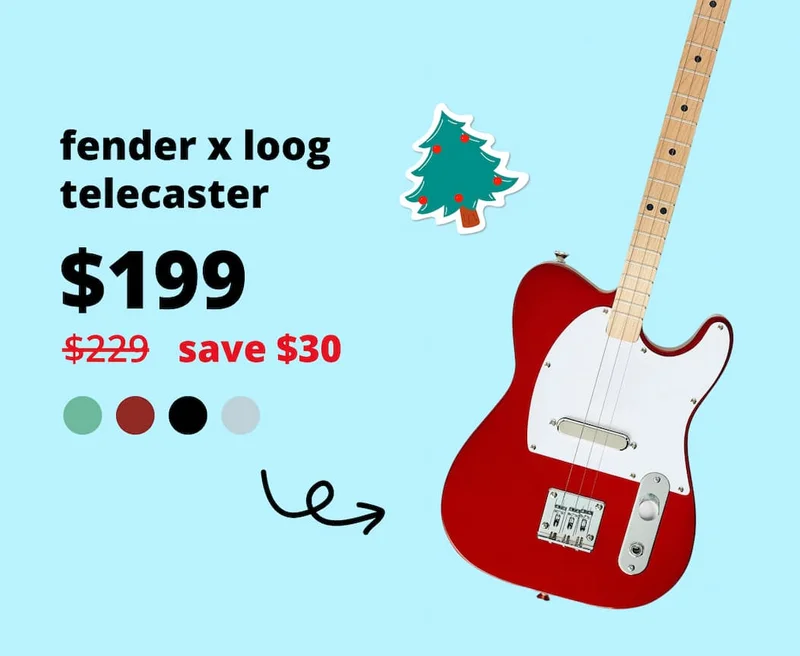 fender x loog telecaster electric guitar