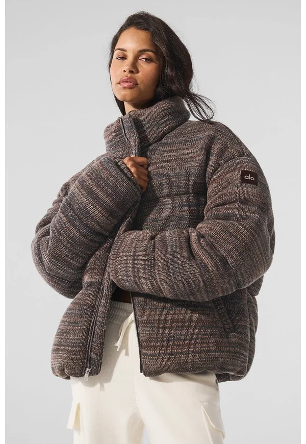 Stage Sweater Puffer - Brown Multi - Brown Multi / M