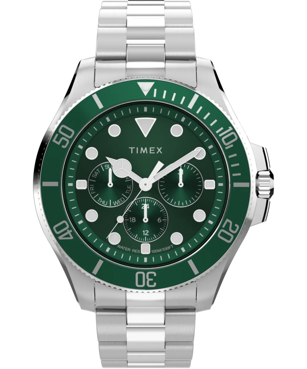 Image of Harborside Coast Multifunction 43mm Stainless Steel Bracelet Watch