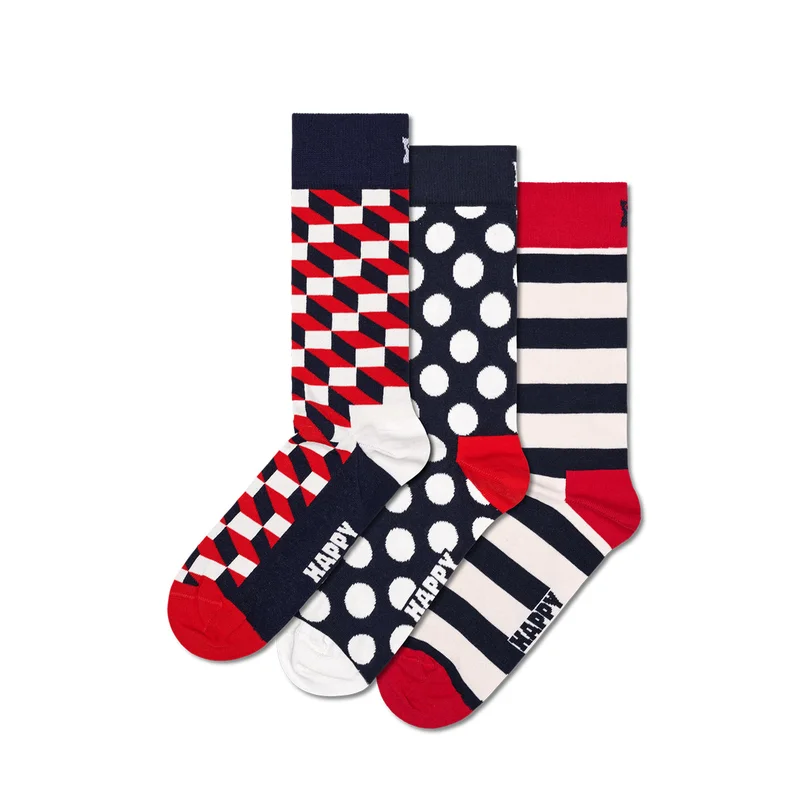 3-Pack Classic Filled Optic Socks