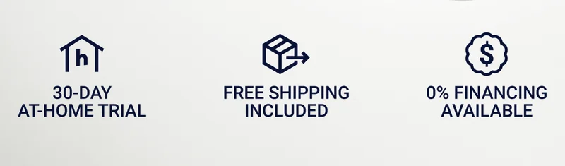 30-day at-home trial Free shipping included 0% Financing available