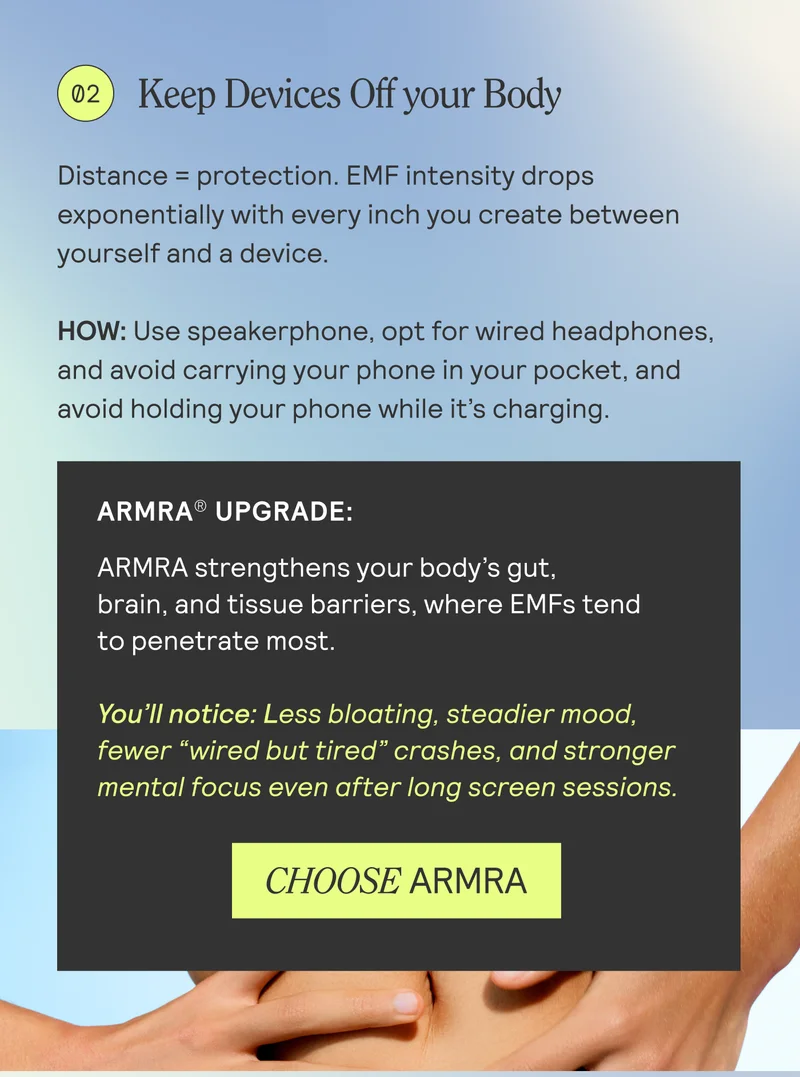 Keep Devices Off your Body