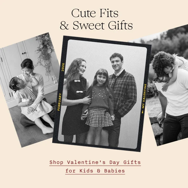 Cute fits and sweet gifts. Kids with their parents.