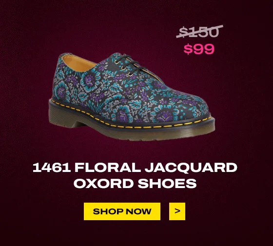 1461 FLORAL JACQUARD OXORD SHOES