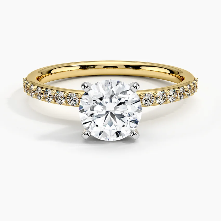Petite Shared Prong Diamond Ring