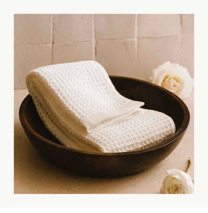 Texture & Look Waffle Towels bring a modern, textured look that gets softer with every wash. Ultraplush Towels have a smooth, velvety surface that feels indulgent and looks luxurious.