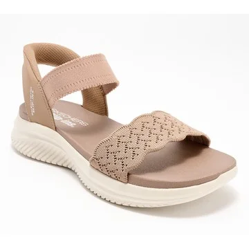Skechers Slip Ins Ultra- Flex Washable Knit Sandals -Feelin' Pretty