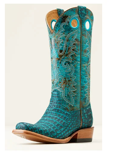 Turquoise Futurity Boon Western Boot