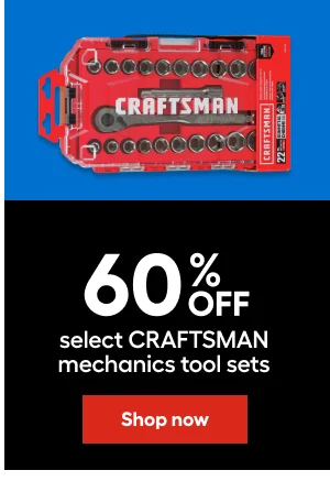 60% OFF select CRAFTSMAN mechanics tool sets.