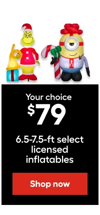 Your choice $79 6.5-7.5-ft select licensed inflatables