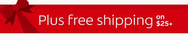 Free shipping on $25+