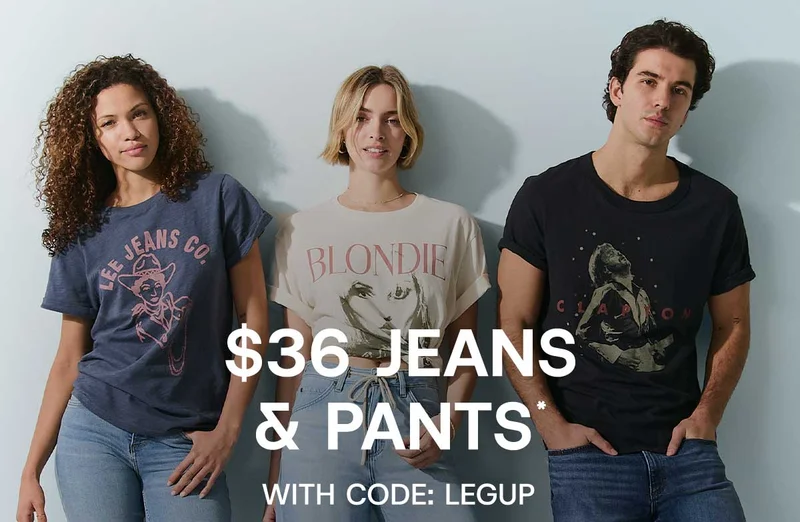 $36 jeans & pants* with code:discount code