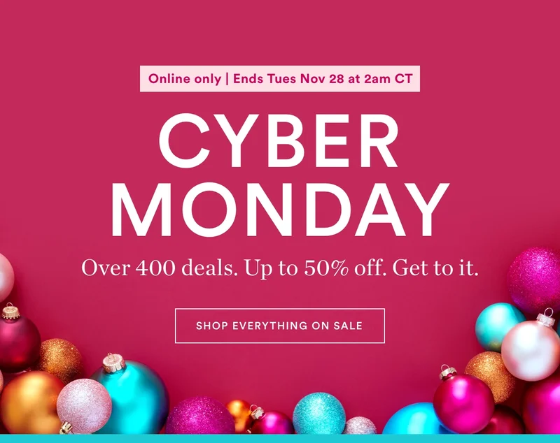 Cyber Monday: over 400 deals. Up to 50% off. Get to it.
