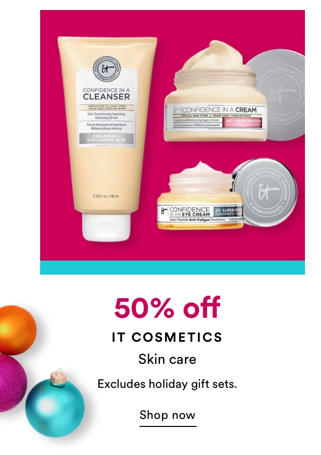 50% off | IT Cosmetics skin care