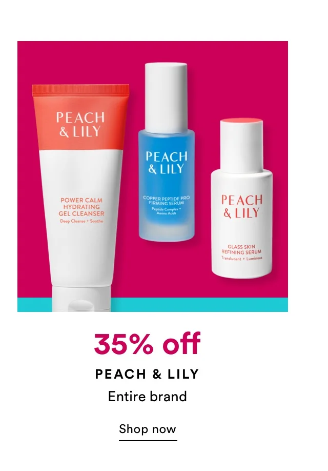 35% off Peach & Lily