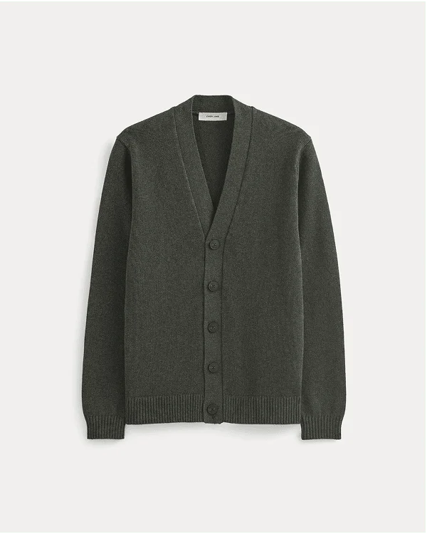 Image | The Classic Cardigan in Everyday Cotton | Dark Green