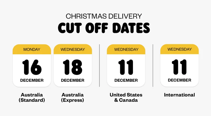 Christmas Delivery Cut off Dates