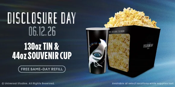 DISCLOSURE DAY | 06.12.26 | 130oz TIN & 44oz SOUVENIR CUP | FREE SAME-DAY REFILL