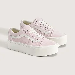 Pale Petal Pink Old Skool Platform Shoe