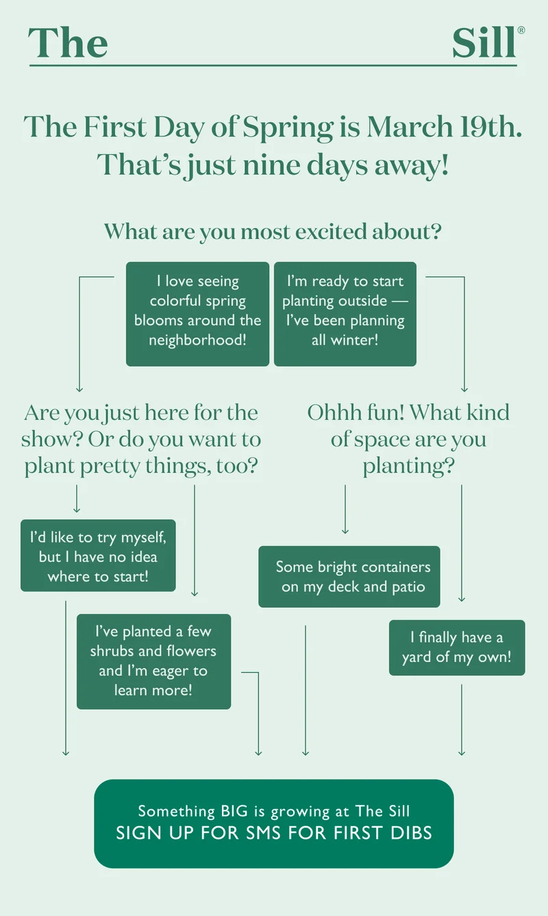 Something big is growing at The Sill! Sign up for SMS for first dibs.