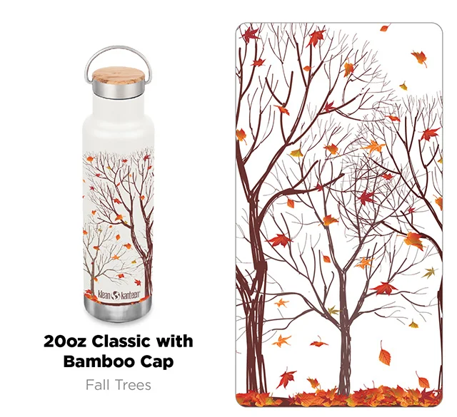 20oz Classic with Bamboo Cap - Fall Trees