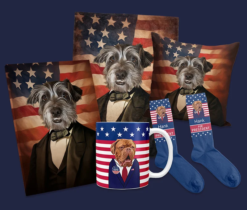 NEW 'The Patriot' custom portrait and 'Design Your Own' president print products