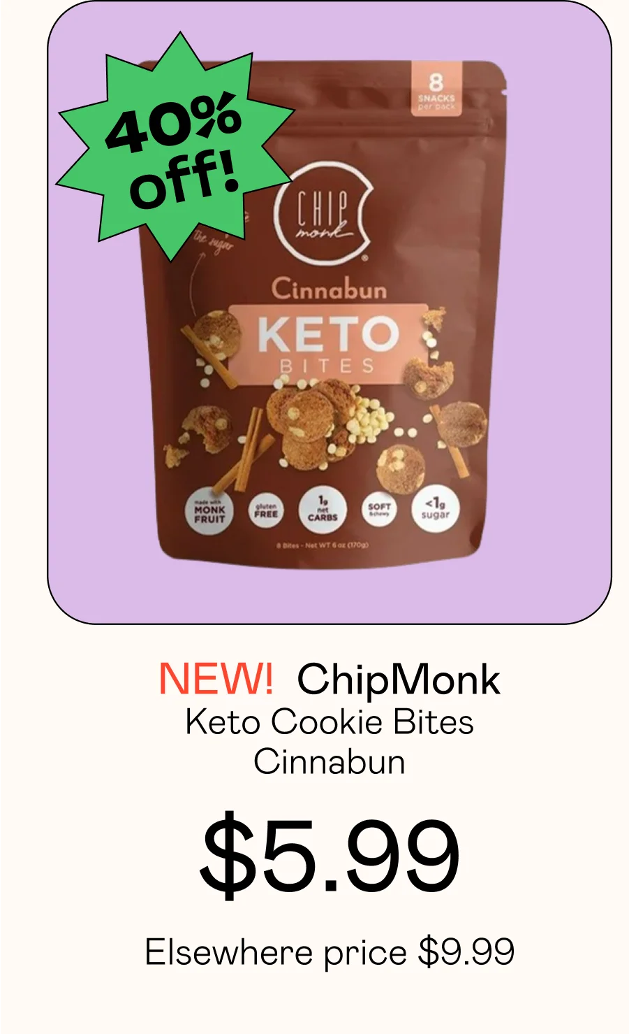 Keto Cookie Bites Cinnabun