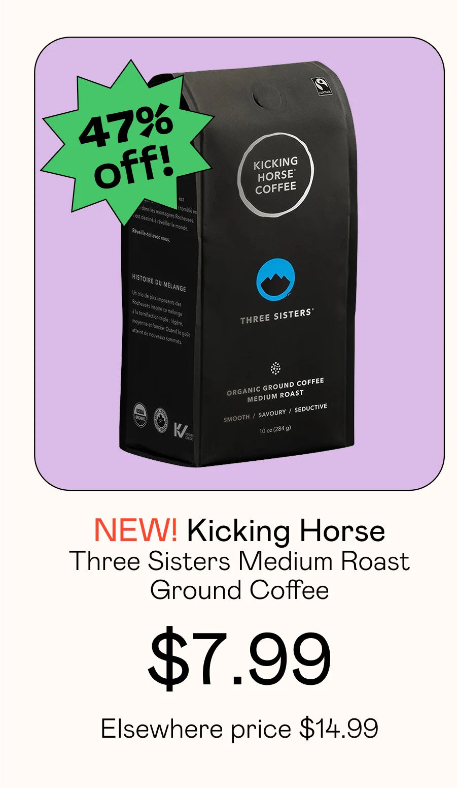 Three Sisters Medium Roast Ground Coffee