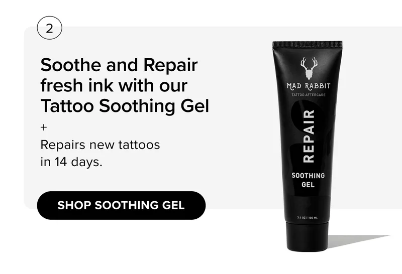 Soothe and Repair fresh ink with our Tattoo Soothing Gel