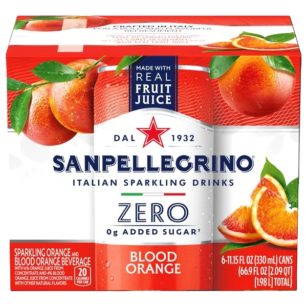 Image of San Pellegrino Zero Grams Added Sugar - Blood Orange (6 Pack)