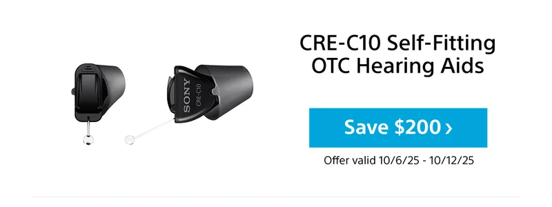 CRE-C10 Self-Fitting OTC Hearing Aids Save $200 Offer valid 10/6/25 - 10/12/25