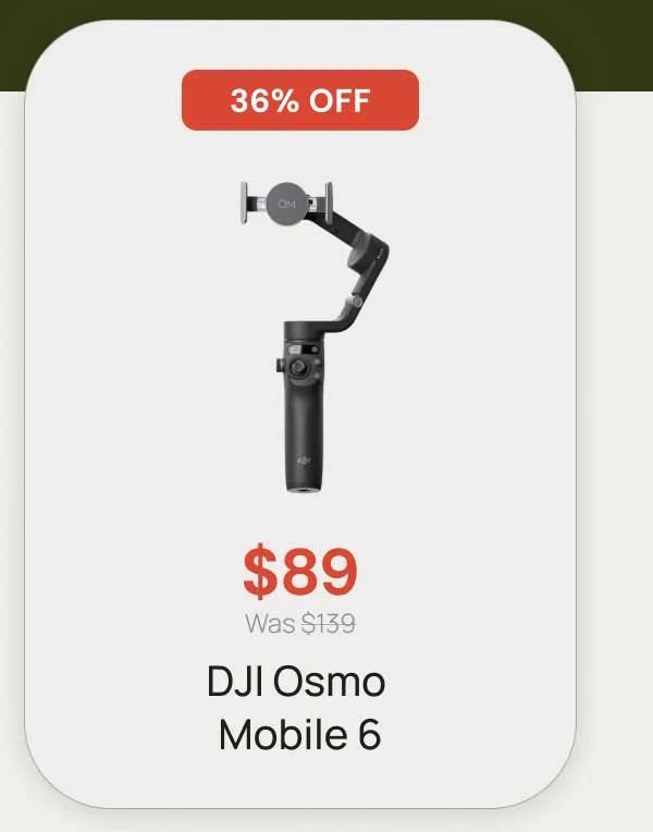 36% off - $89 was $139 DJI Osmo mobile 6