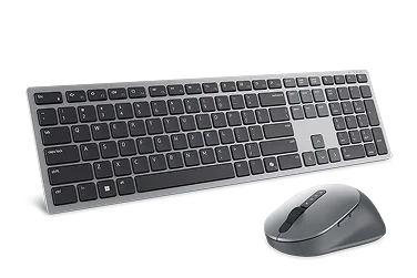 A Dell wireless keyboard and mouse.