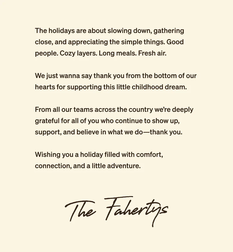 Happy Holidays From The Fahertys