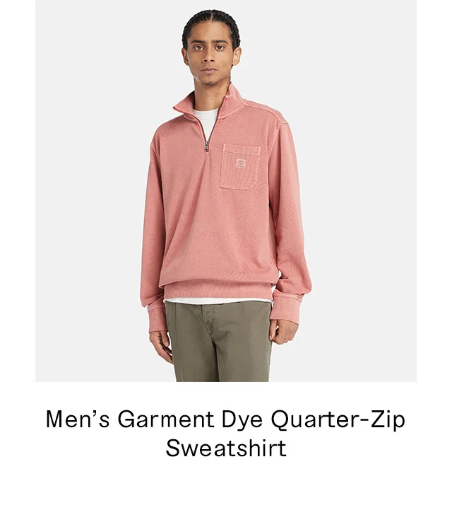 Men's Garment Dye Quarter-Zip Sweatshirt
