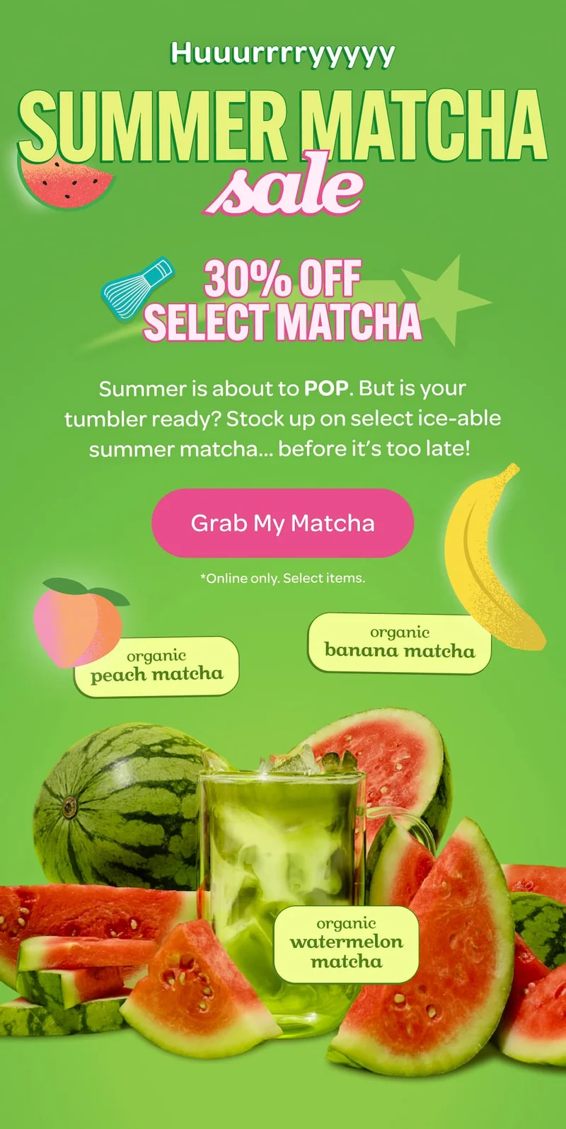 matcha sale 30% off