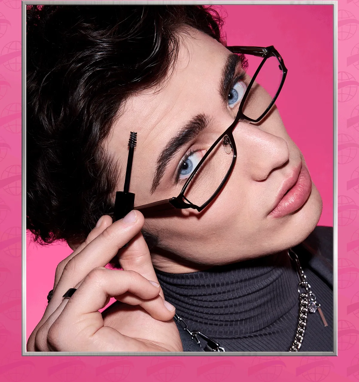 GIF Image of a model with the brow routine.