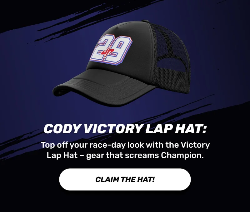 Cody Victory Lap Hat: Top off your race-day look with the Victory Lap Hat – gear that screams Champion. -  Claim the Hat!