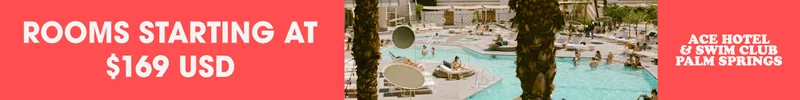 Ace Hotel & Swim Club Palm Springs poolside. Rooms from $169 USD.
