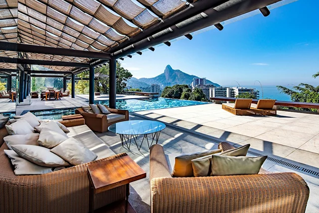 Immerse yourself in epic ocean views from a private home rental in Brazil.