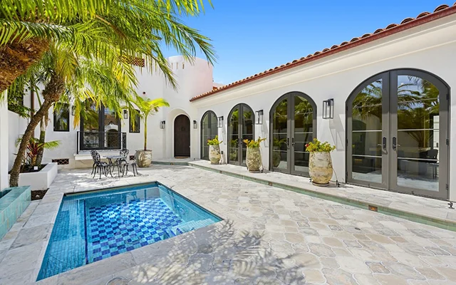 Relax at a sun-filled private home rental in San Diego, California.