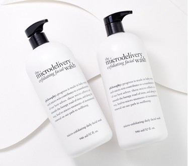 philosophy microdelivery exfoliating facial wash 32oz duo