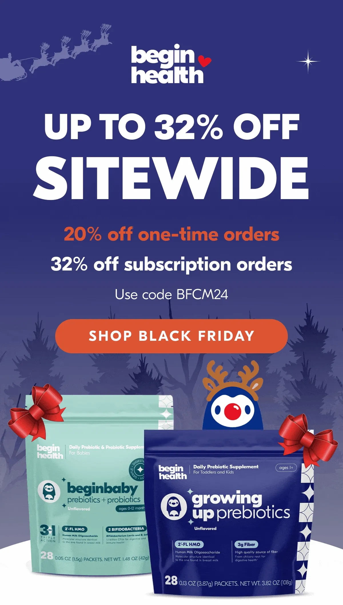Save up to 32% off sitewide with code BFCM24!