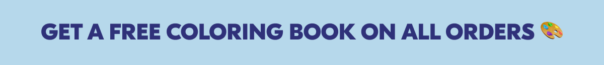 Get a free coloring book on all orders!
