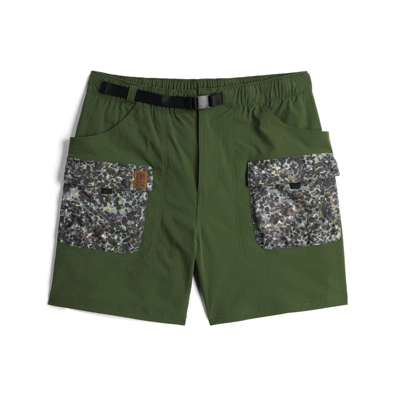 Retro River Shorts - Men's - Olive / Olive Meteor / Large