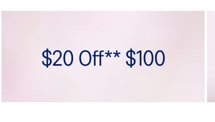 $20 off $100